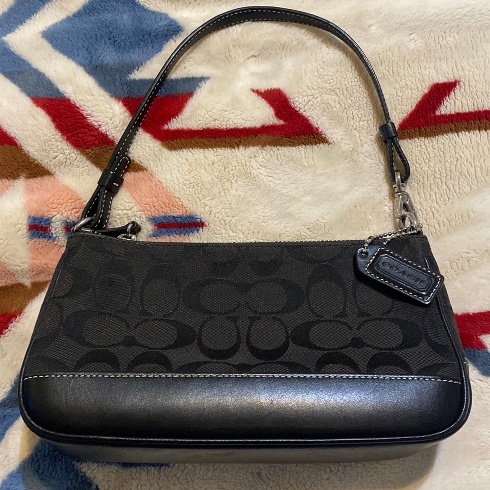Black mini Coach purse